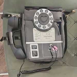 Source Unknown Retro Phone Design Bag - Black and Gray
